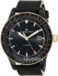 Hamilton Khaki Aviation Czarny/Skóra Ø42 mm H76635730
