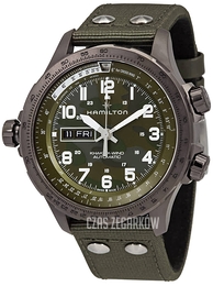 Hamilton Khaki Aviation Zielony/Skóra Ø45 mm H77775960