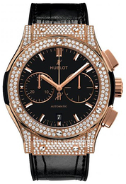 Hublot Classic Fusion Czarny/Skóra Ø45 mm 521.OX.1181.LR.1704