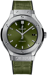 Hublot Classic Fusion Zielony/Skóra Ø38 mm 565.NX.8970.LR