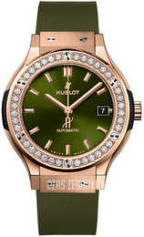 Hublot Classic Fusion Zielony/Guma Ø38 mm 565.OX.8980.RX.1204