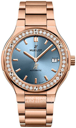 Hublot Classic Fusion Niebieski/18 karatowe różowe złoto Ø38 mm 568.OX.891L.OX.1204