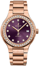 Hublot Classic Fusion Purpurowy/18 karatowe różowe złoto Ø38 mm 568.OX.898V.OX.1204
