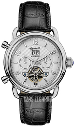 Ingersoll The New England Srebrny/Skóra Ø44 mm I00903