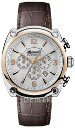 Ingersoll The Michigan Srebrny/Skóra Ø45 mm I01203