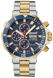 Ingersoll Bison Niebieski/Stal w odcieniu złota Ø46 mm IN1314GBLM