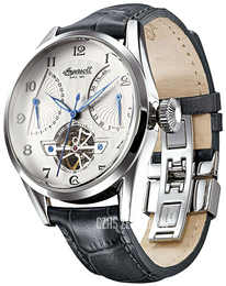 Ingersoll Srebrny/Skóra Ø44 mm IN6901SL