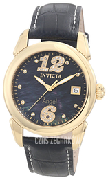 Invicta Angel Diamond Czarny/Skóra Ø38 mm 0771