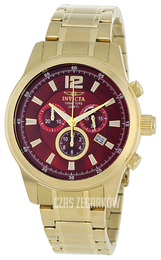 Invicta II Czerwony/Stal w odcieniu złota Ø45 mm 0793
