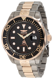 Invicta Pro Diver Czarny/Stal w kolorze różowego złota Ø46 mm 10643