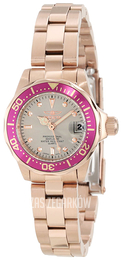 Invicta Pro Diver Szary/Stal w kolorze różowego złota Ø23.5 mm 12528