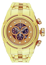 Invicta Bolt Brązowy/Stal w kolorze różowego złota Ø53 mm 12739