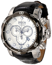 Invicta Venom Srebrny/Skóra Ø53.7 mm 13888