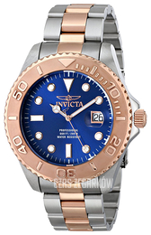 Invicta Pro Diver Niebieski/Stal w kolorze różowego złota Ø47 mm 15189