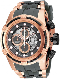 Invicta Bolt Szary/Stal w kolorze różowego złota Ø53 mm 16667