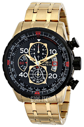 Invicta Aviator Czarny/Pozlacana Ø48 mm 17206