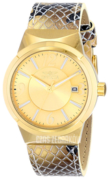 Invicta Angel Żółte złoto/Skóra Ø36 mm 17296