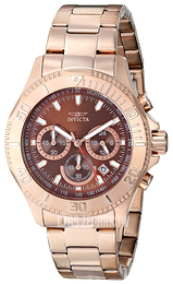 Invicta Brązowy/Stal w kolorze różowego złota Ø45 mm 17368