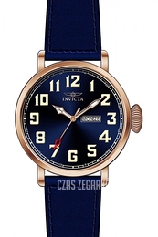 Invicta Vintage Niebieski/Skóra Ø45 mm 18433