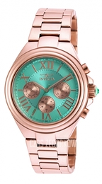Invicta Angel Zielony/Stal w kolorze różowego złota Ø40 mm 18751