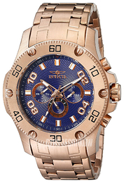 Invicta Pro Diver Niebieski/Stal w kolorze różowego złota Ø50 mm 19229
