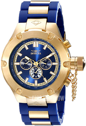 Invicta Corduba Niebieski/18 karatowe żółte złoto Ø51 mm 19236