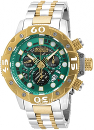 Invicta Hydromax Zielony/Stal w odcieniu złota Ø49 mm 19574
