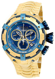 Invicta Bolt Niebieski/Stal w odcieniu złota Ø52 mm 21347