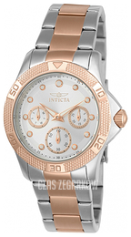 Invicta Angel Srebrny/Stal w kolorze różowego złota Ø36 mm 21762