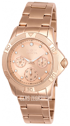 Invicta Angel Różowe złoto/Stal w kolorze różowego złota Ø36 mm 21765