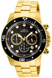 Invicta Pro Diver Czarny/Stal w odcieniu złota Ø45 mm 21893