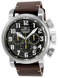 Invicta Aviator Czarny/Skóra Ø52 mm 22260
