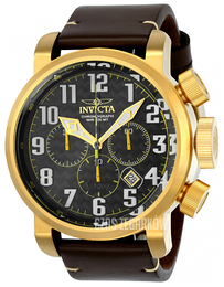 Invicta Aviator Czarny/Skóra Ø52 mm 22263