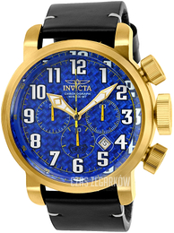 Invicta Aviator Niebieski/Skóra Ø52 mm 22264