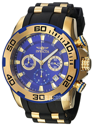 Invicta Pro Diver Niebieski/Stal w odcieniu złota Ø50 mm 22313