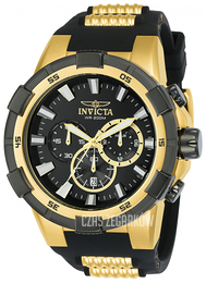 Invicta Aviator Czarny/Stal w odcieniu złota Ø51.5 mm 23693