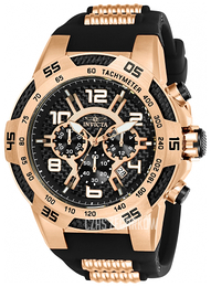 Invicta Speedway Czarny/Stal w kolorze różowego złota Ø51 mm 24234