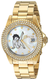 Invicta Biały/Stal w odcieniu złota Ø40 mm 24492