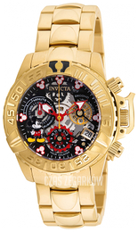 Invicta Czarny/Stal w odcieniu złota Ø38 mm 24507