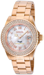 Invicta Angel Biały/Stal w kolorze różowego złota Ø40 mm 24615