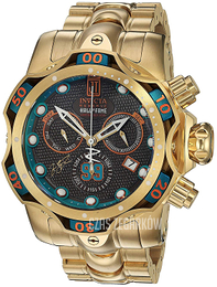 Invicta Jason Taylor Czarny/Stal w odcieniu złota Ø52.5 mm 25304