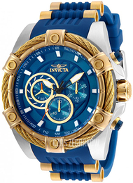 Invicta Bolt Niebieski/Stal w odcieniu złota Ø52 mm 25529