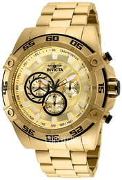 Invicta Speedway Żółte złoto/Stal w odcieniu złota Ø52 mm 25535
