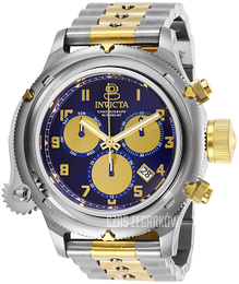 Invicta Russian Diver Niebieski/Stal w odcieniu złota Ø52 mm 26461
