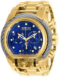 Invicta Reserve Niebieski/Stal w odcieniu złota Ø52 mm 26585