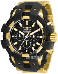 Invicta Bolt Czarny/Stal w odcieniu złota Ø50 mm 26674