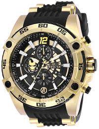 Invicta Czarny/Stal w odcieniu złota Ø52 mm 26797