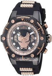 Invicta Marvel Czarny/Stal w kolorze różowego złota Ø51 mm 26913