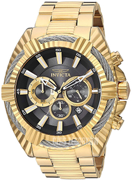 Invicta Bolt Czarny/Stal w odcieniu złota Ø50 mm 27192