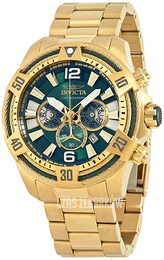 Invicta Bolt Zielony/Stal w odcieniu złota Ø53 mm 27267
